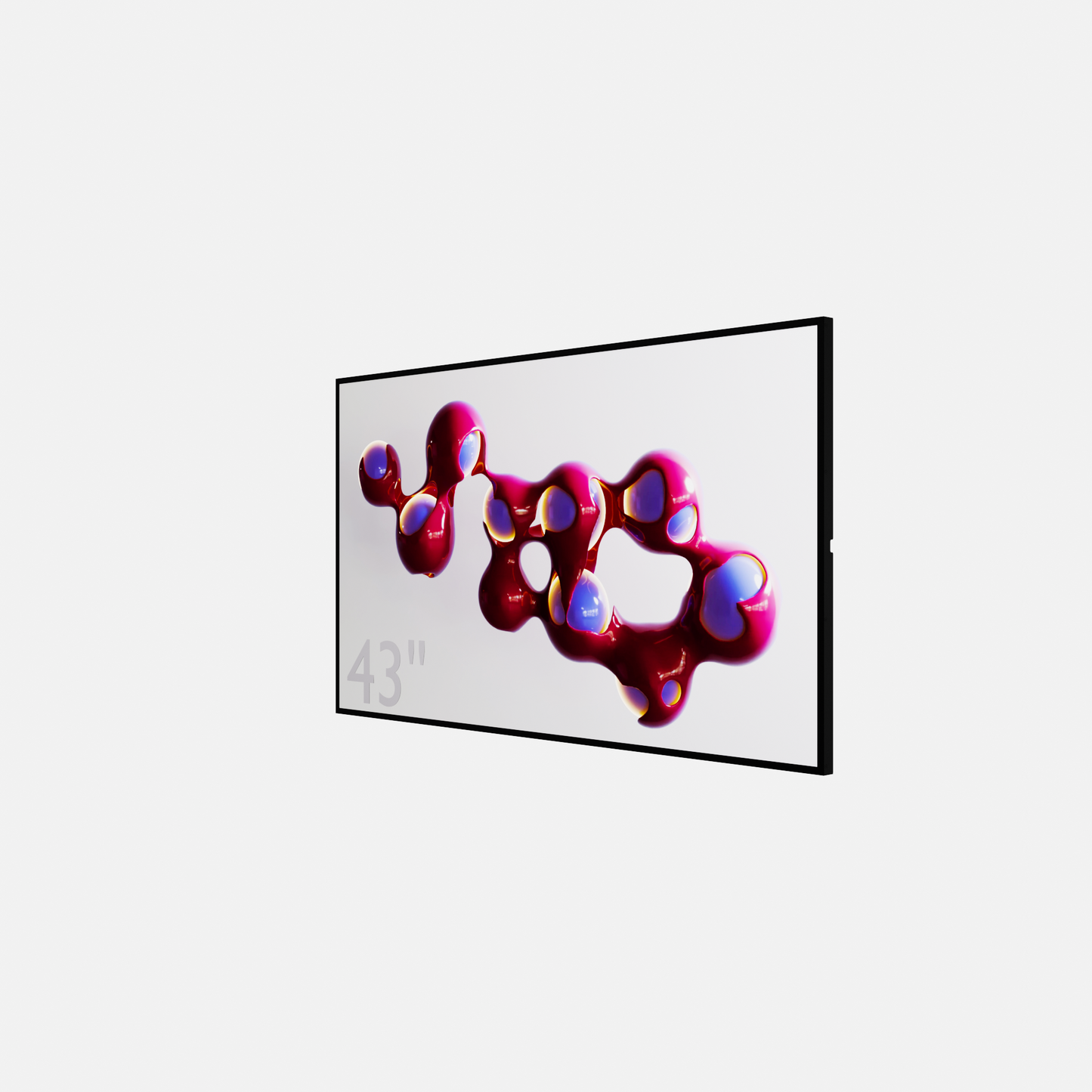 43 Inch Ultradun Narrowcasting Display - 700 Nits - wandmontage