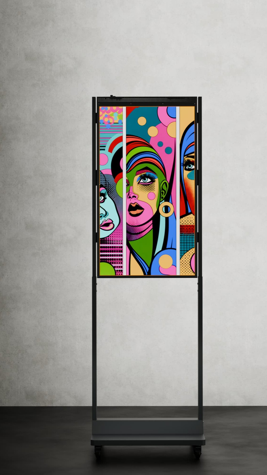 43 inch HB Narrowcasting Systeem op wielen - staand - 3000 Nits