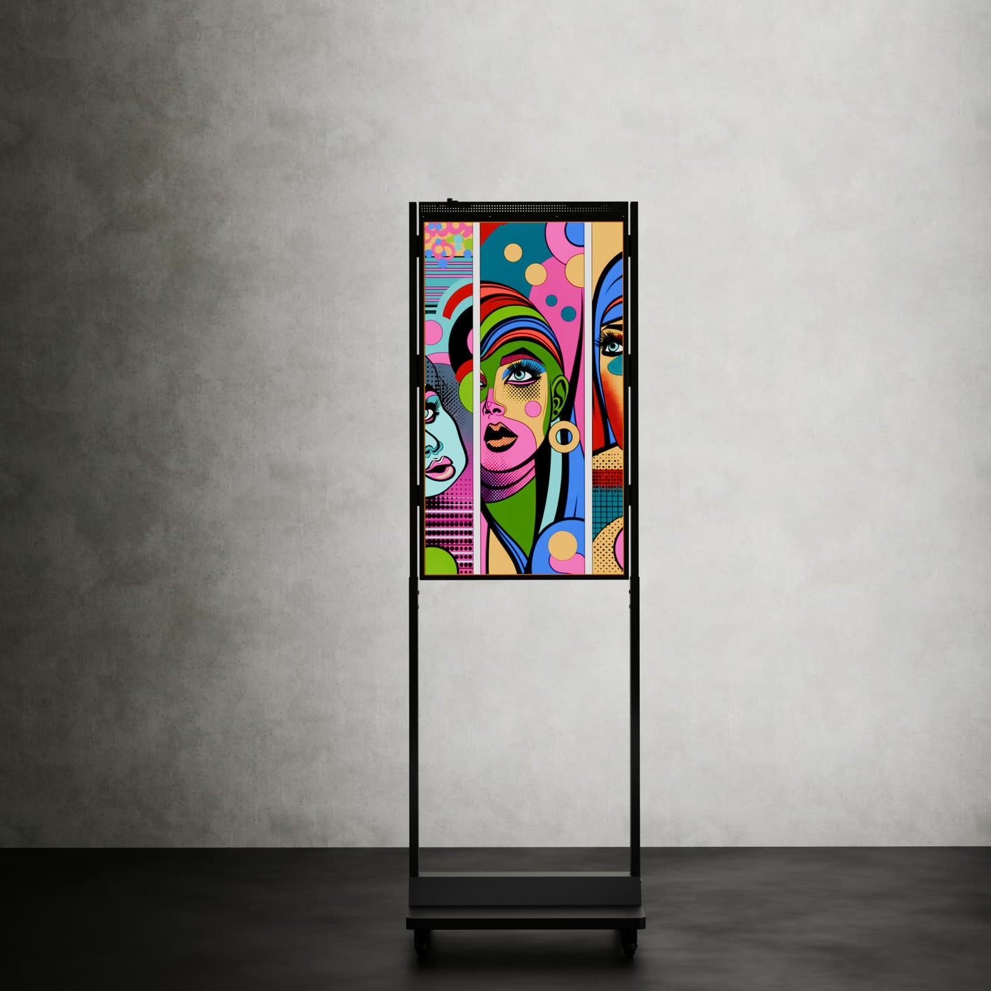 43 inch HB Narrowcasting Systeem op wielen - staand - 3000 Nits