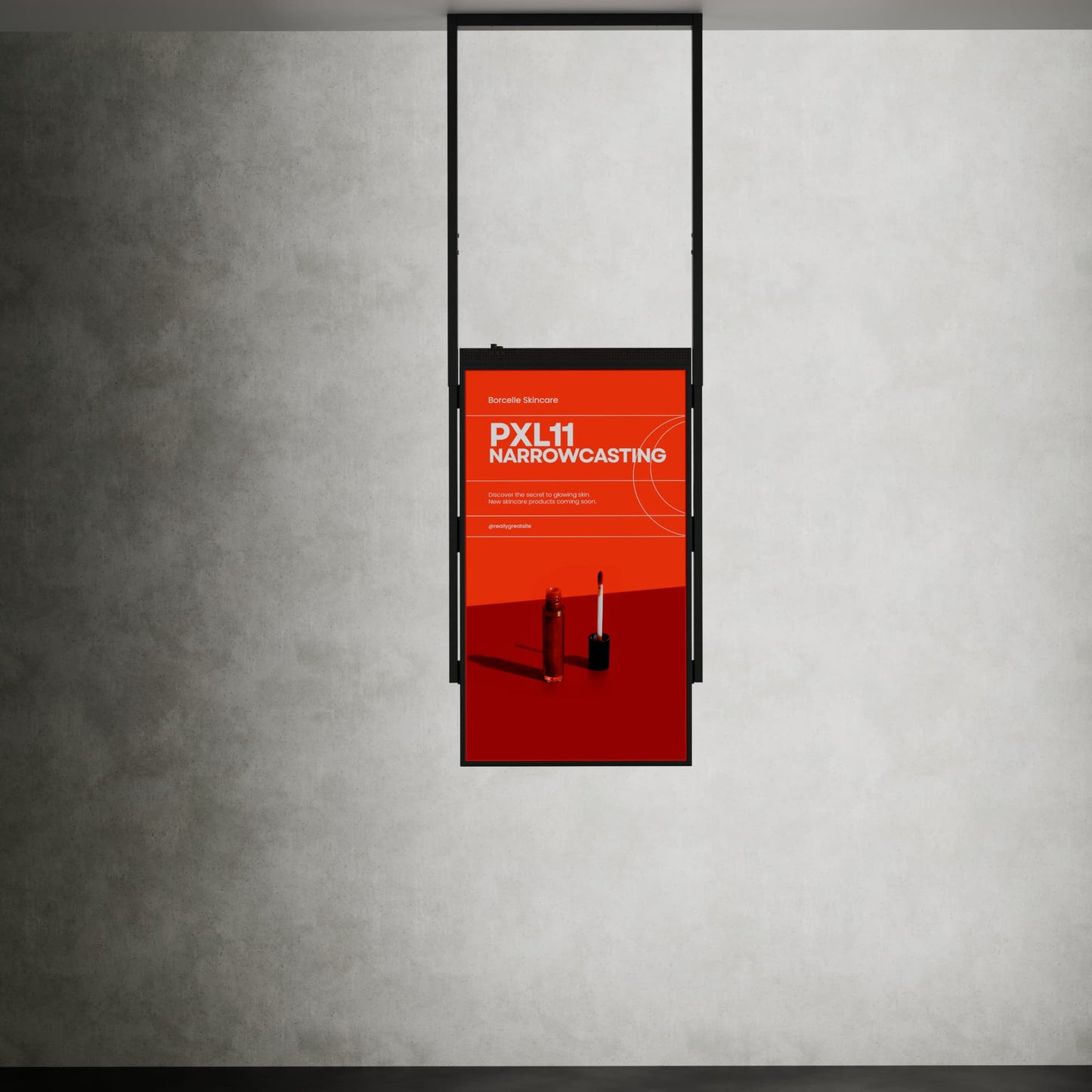 43 inch High Brightness LCD Narrowcasting Display met frame - hangend - portret oriëntatie - 3000 Nits