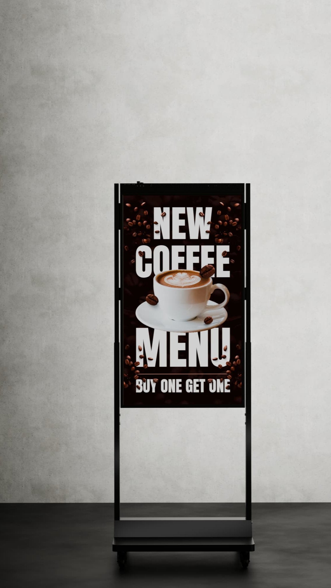 43 inch HB Narrowcasting Systeem op wielen - staand - 3000 Nits