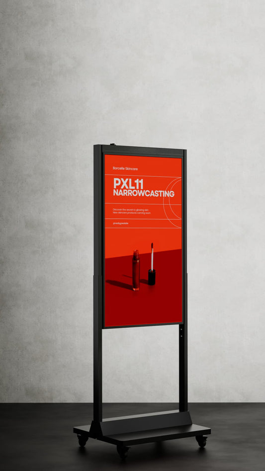 43 inch HB Narrowcasting Systeem op wielen - staand - 3000 Nits