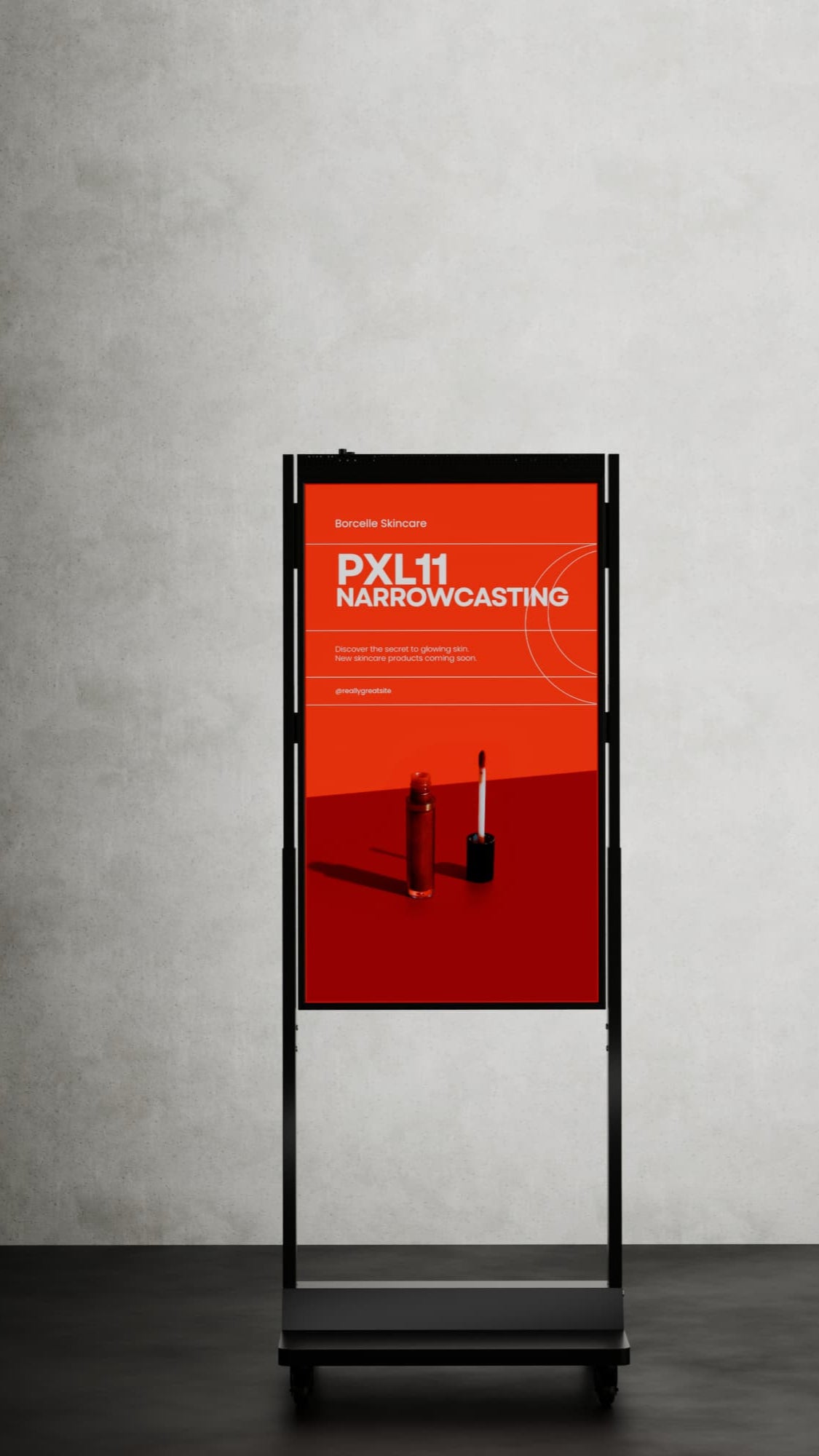 43 inch HB Narrowcasting Systeem op wielen - staand - 3000 Nits