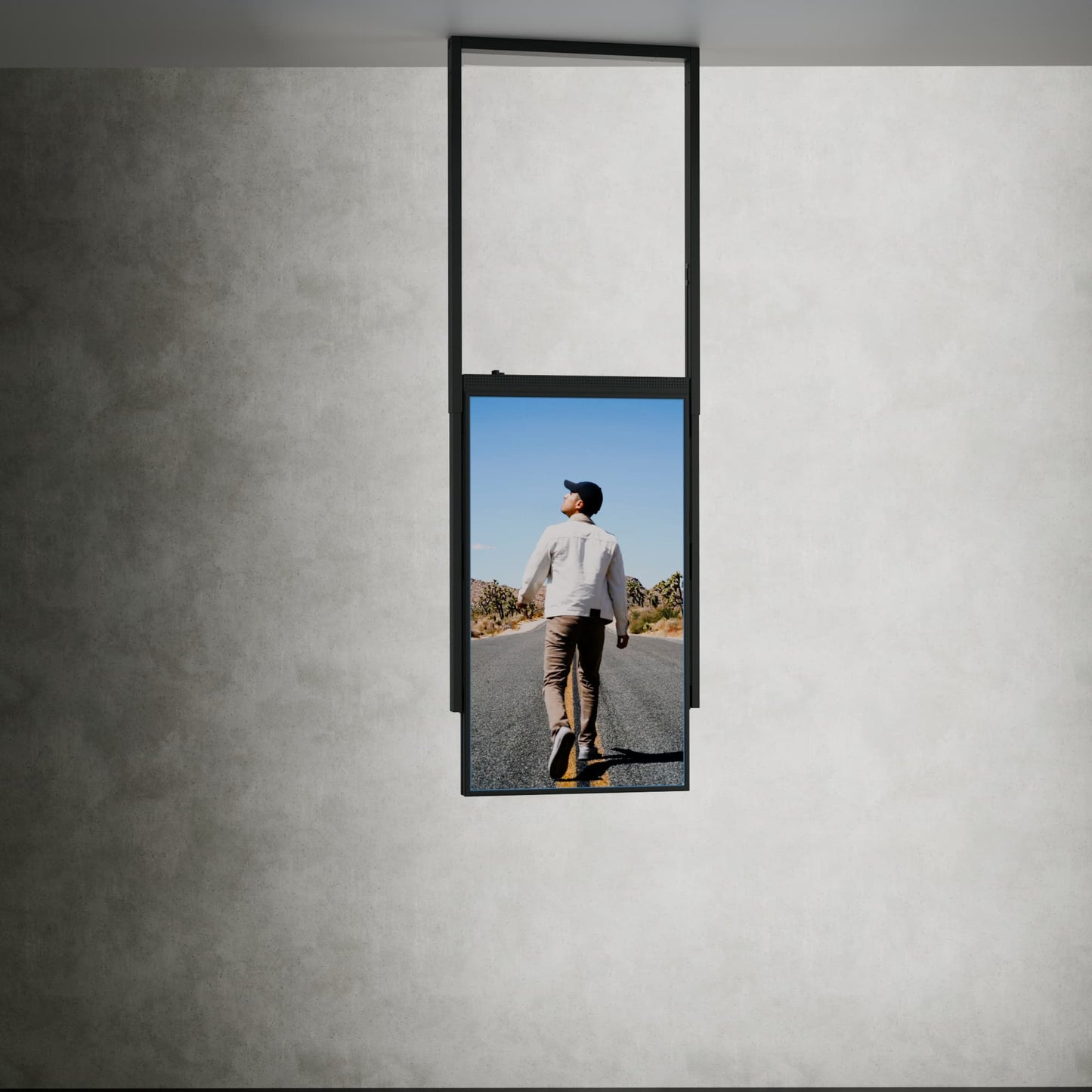 43 inch High Brightness LCD Narrowcasting Display met frame - hangend - portret oriëntatie - 3000 Nits