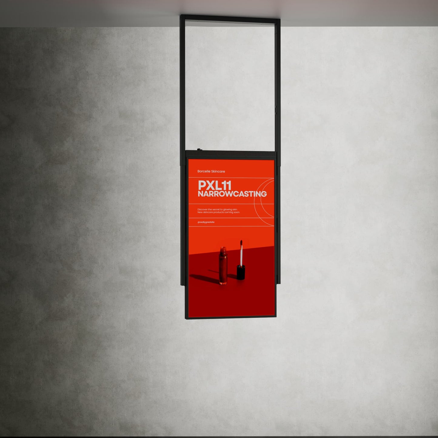 43 inch High Brightness LCD Narrowcasting Display met frame - hangend - portret oriëntatie - 3000 Nits