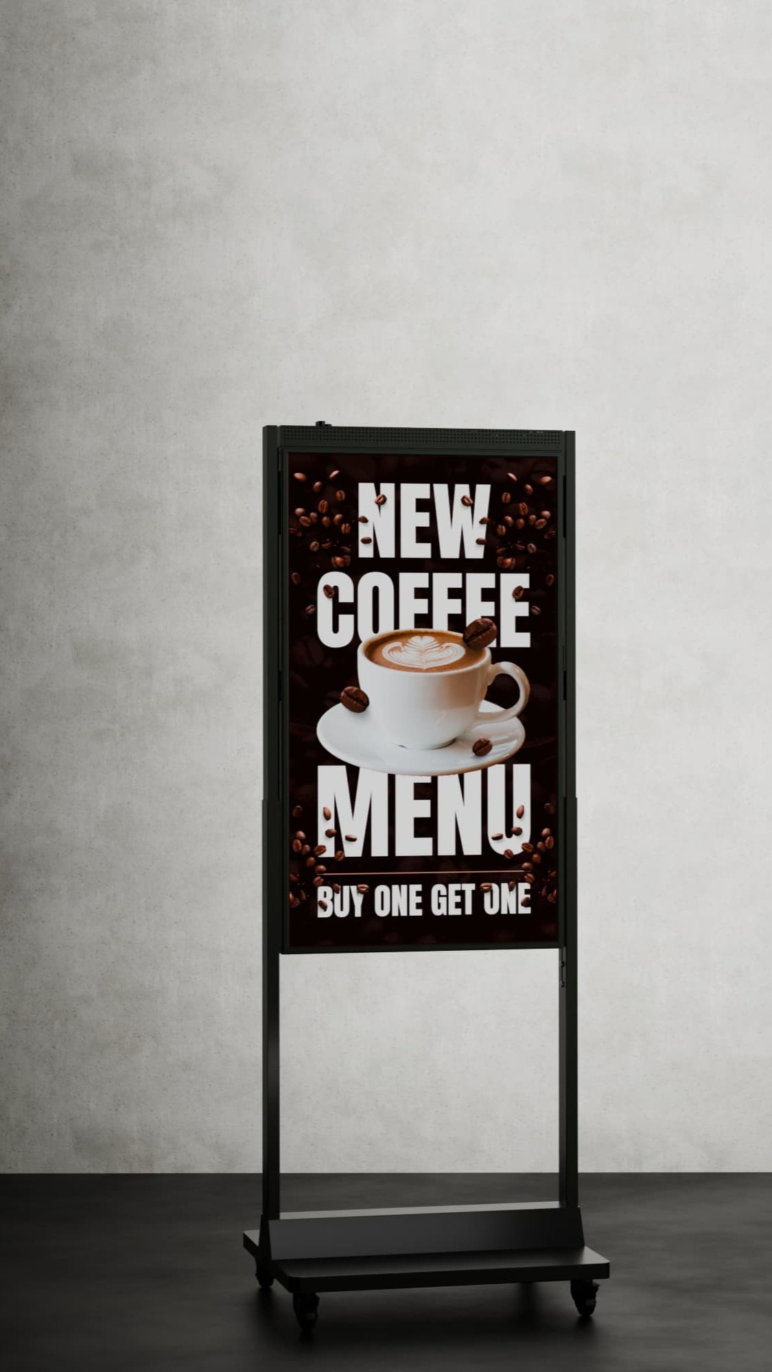 43 inch HB Narrowcasting Systeem op wielen - staand - 3000 Nits