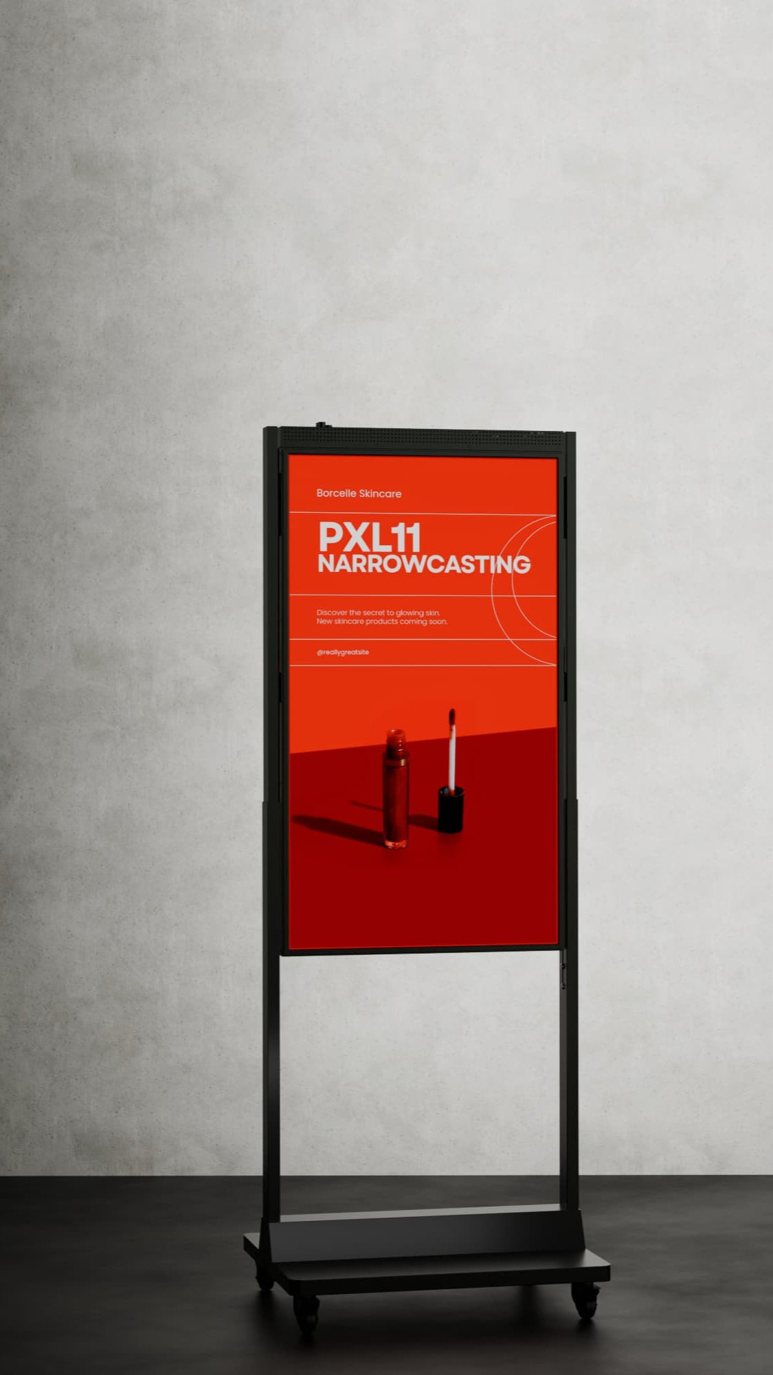 43 inch HB Narrowcasting Systeem op wielen - staand - 3000 Nits