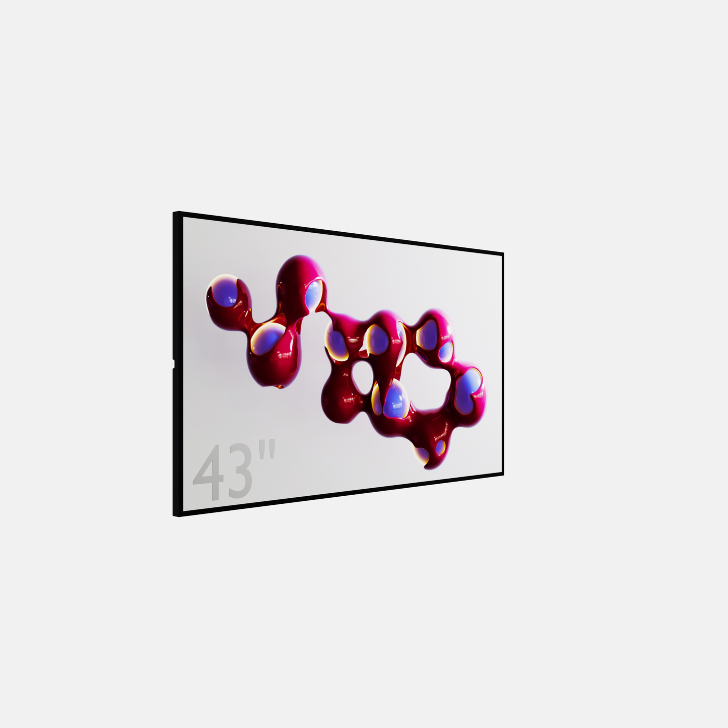 43 Inch Ultradun Narrowcasting Display - 700 Nits - wandmontage