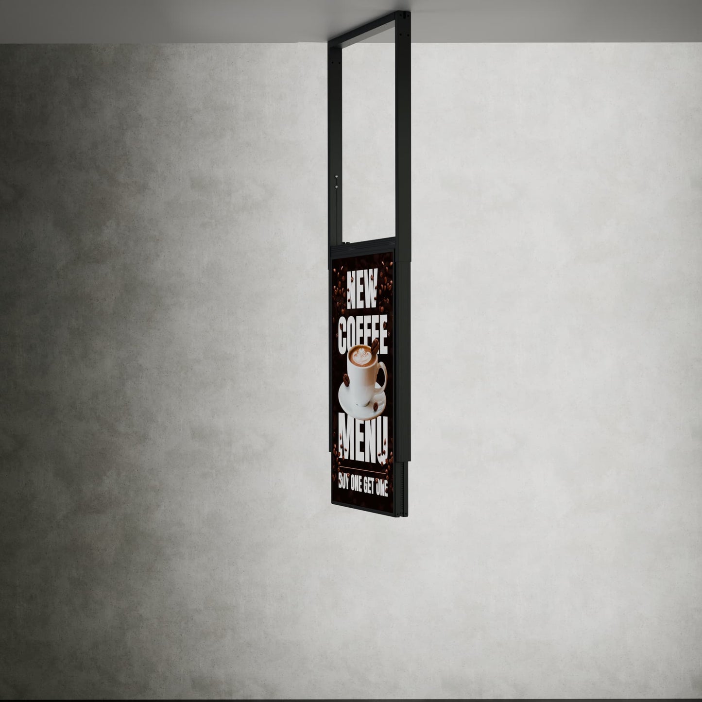 43 inch High Brightness LCD Narrowcasting Display met frame - hangend - portret oriëntatie - 3000 Nits