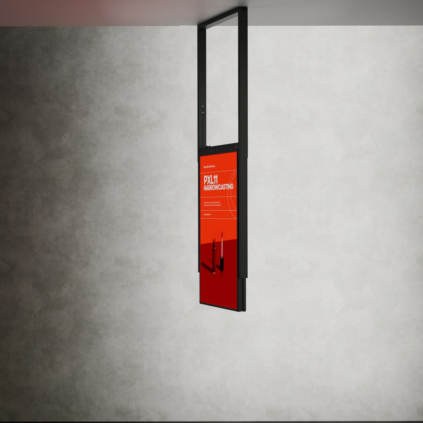 43 inch High Brightness LCD Narrowcasting Display met frame - hangend - portret oriëntatie - 3000 Nits