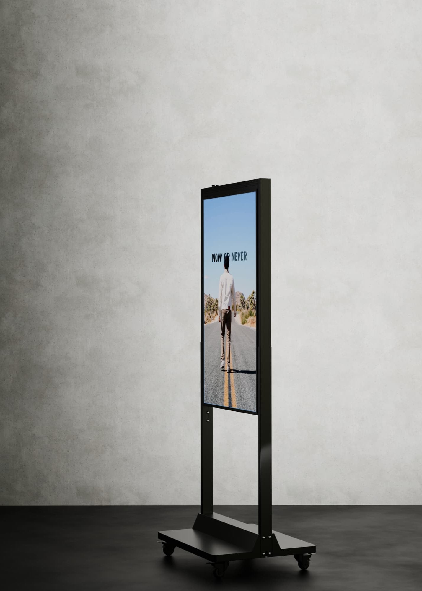 43 inch HB Narrowcasting Systeem op wielen - staand - 3000 Nits