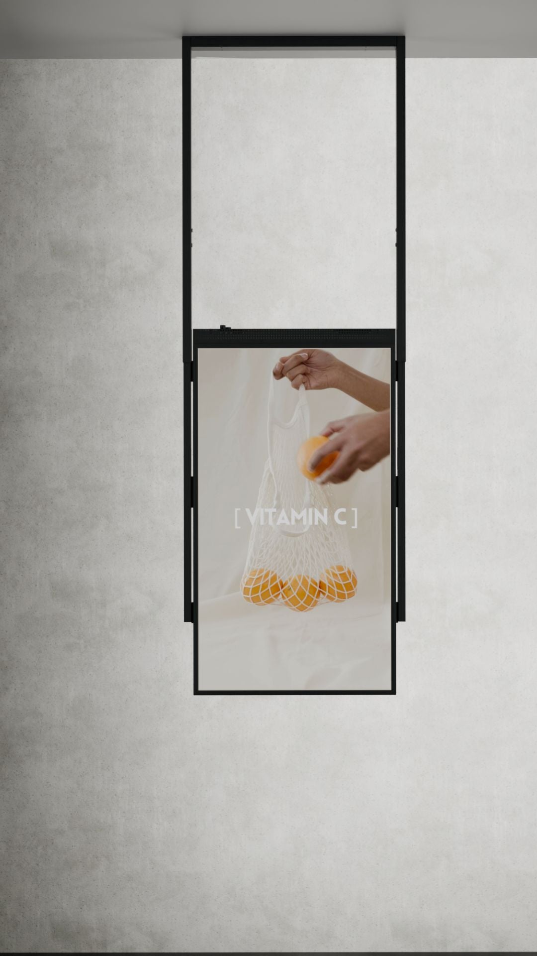 43 inch High Brightness LCD Narrowcasting Display met frame - hangend - portret oriëntatie - 3000 Nits