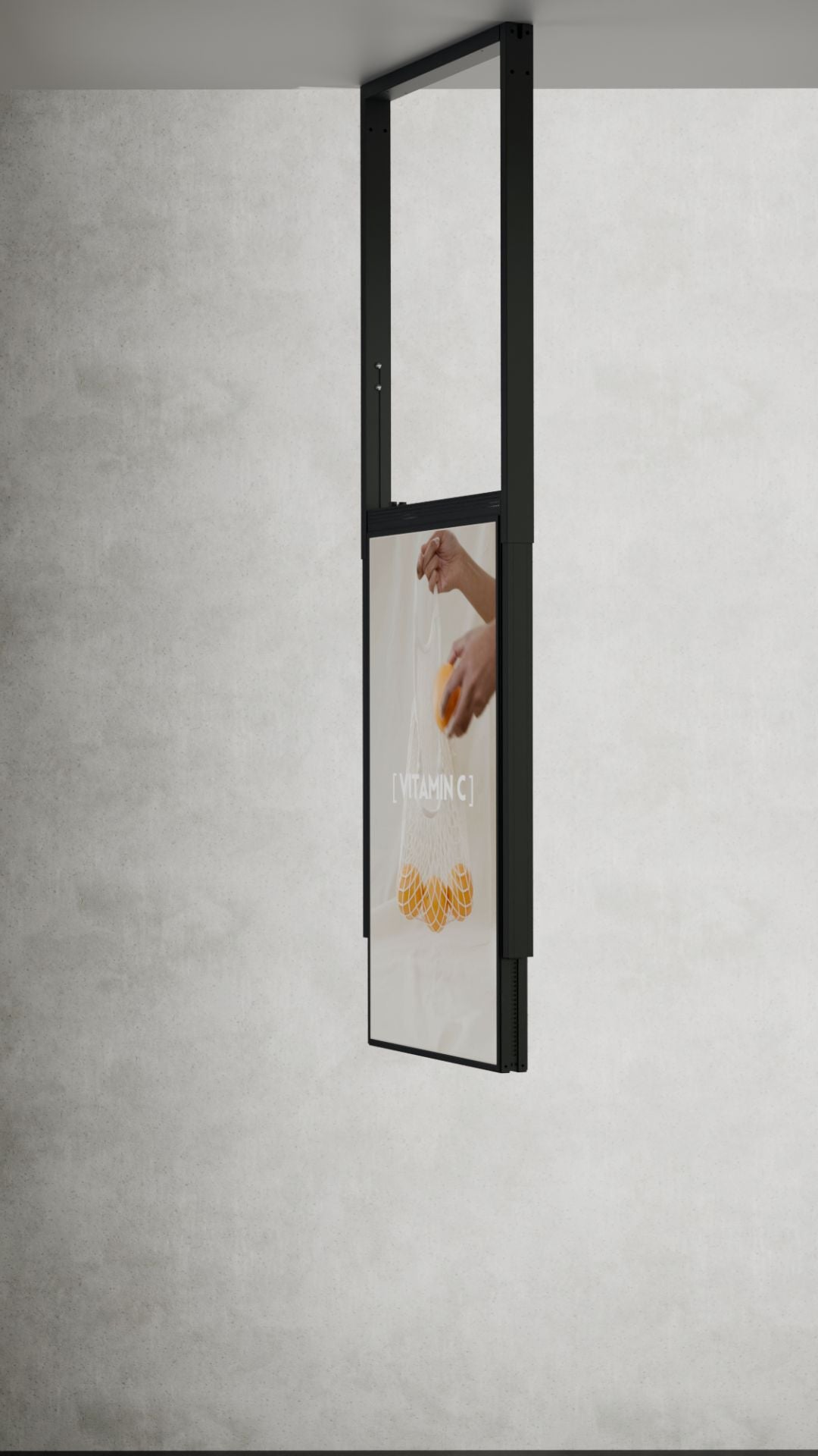 43 inch High Brightness LCD Narrowcasting Display met frame - hangend - portret oriëntatie - 3000 Nits