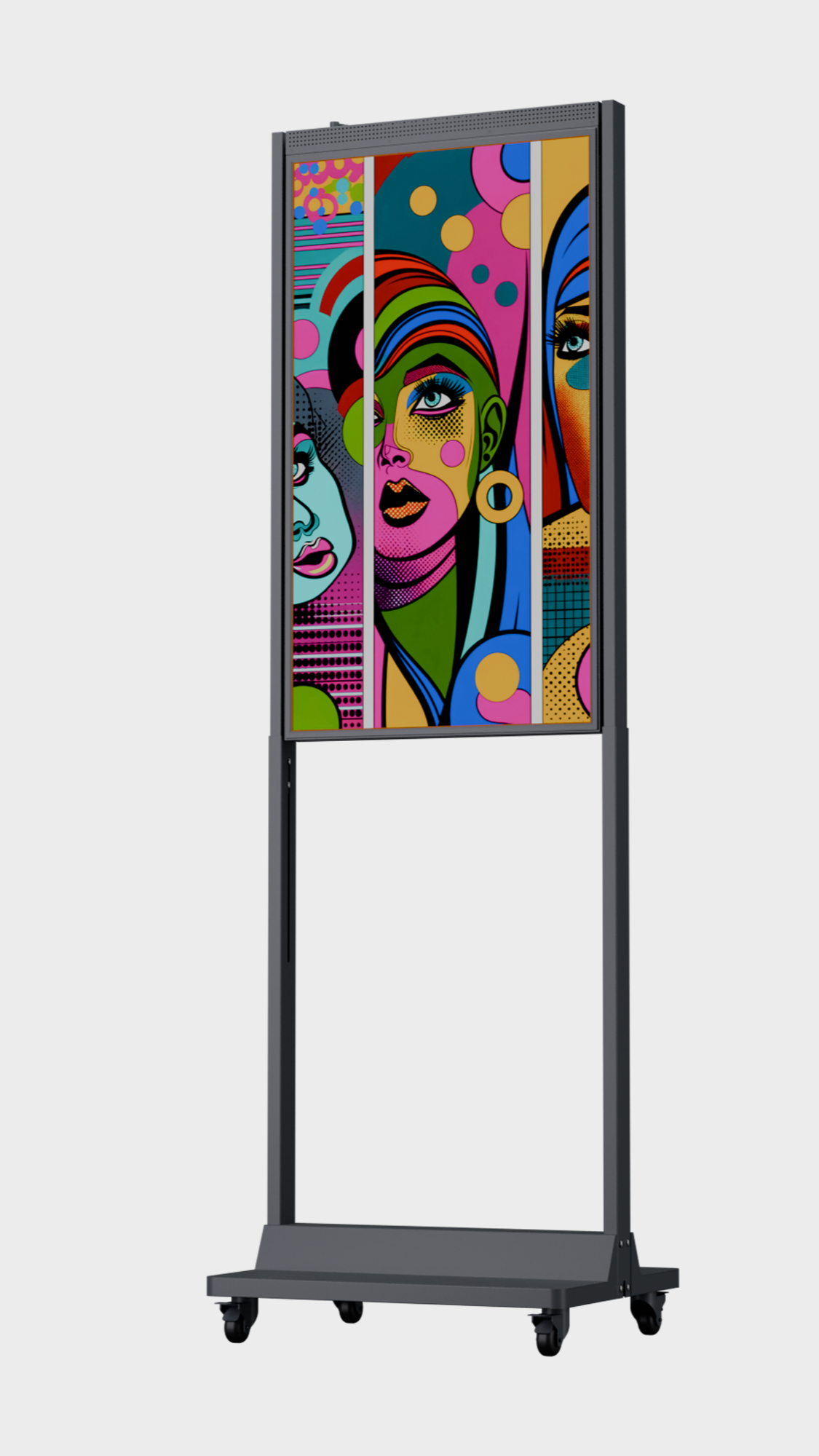 43 inch HB Narrowcasting Systeem op wielen - staand - 3000 Nits