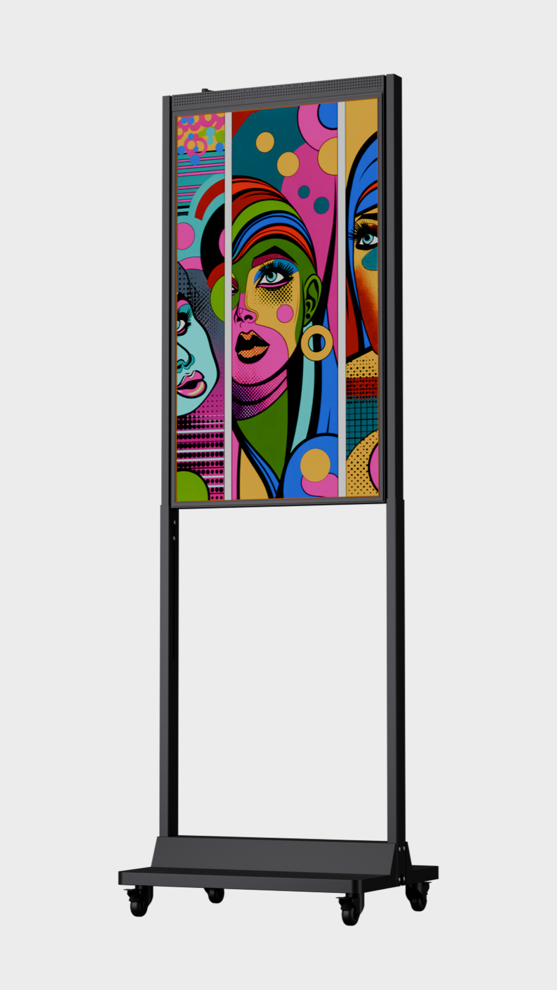 43 inch HB Narrowcasting Systeem op wielen - staand - 3000 Nits