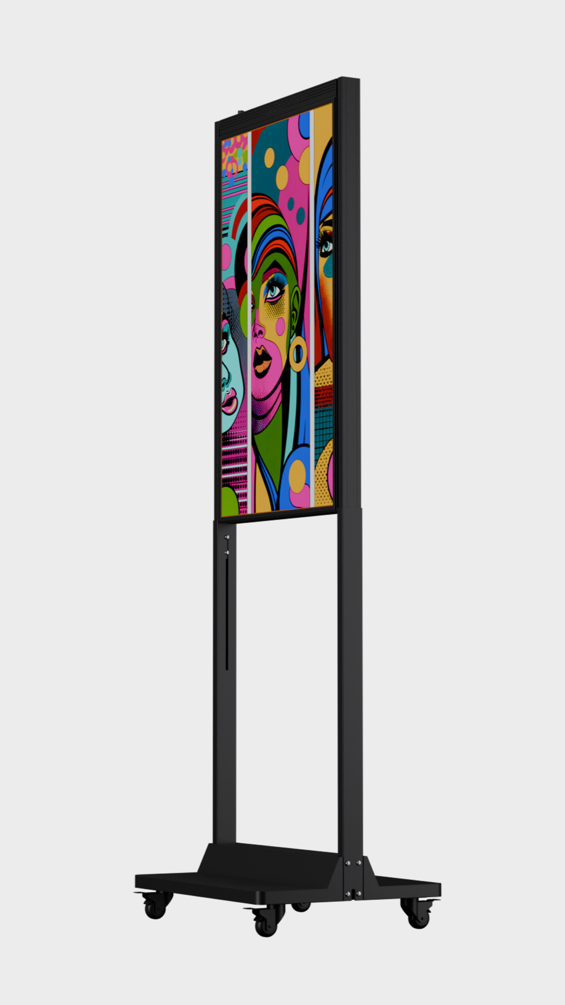 43 inch HB Narrowcasting Systeem op wielen - staand - 3000 Nits