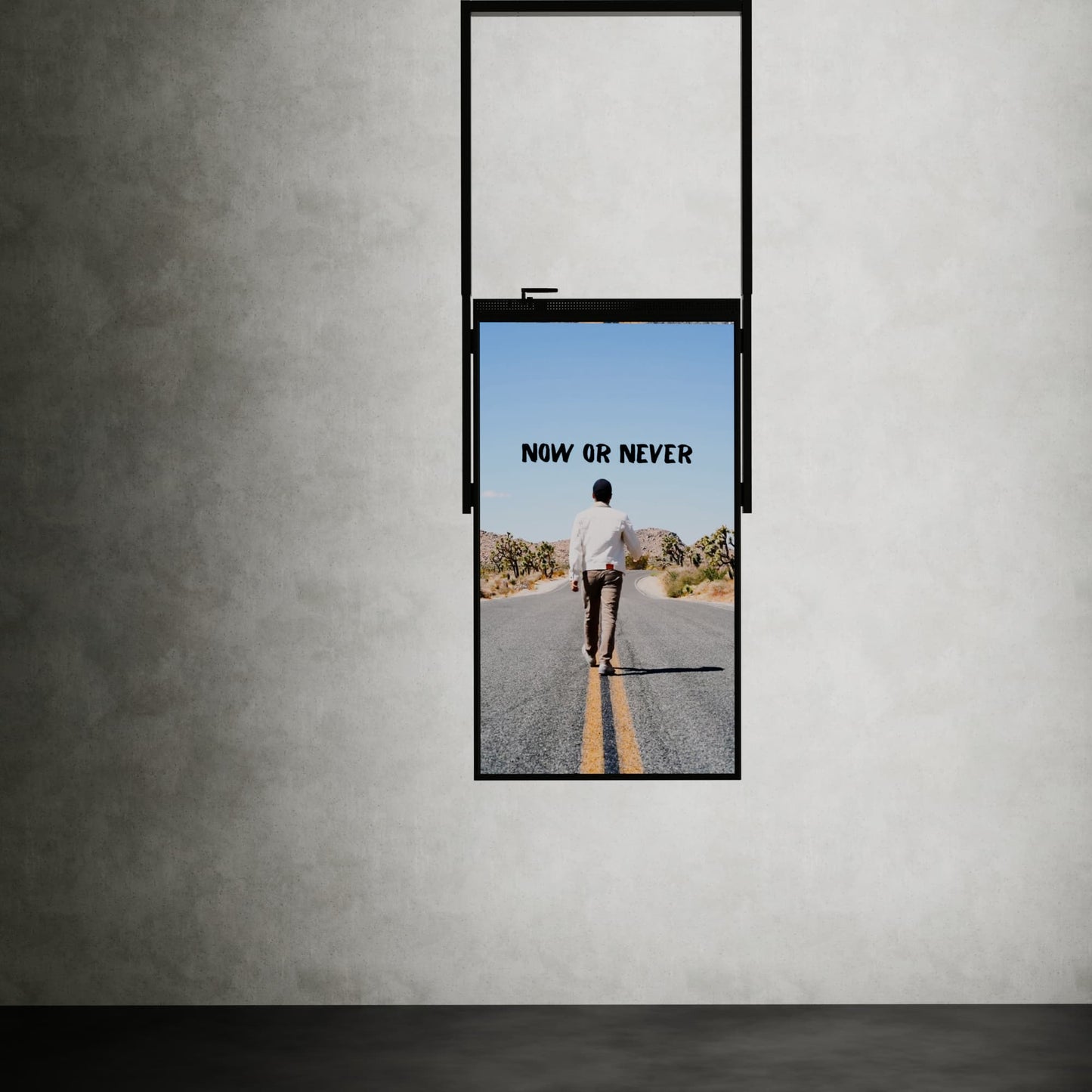 49 inch LCD High Brightness Narrowcasting Display met frame - hangend - portret oriëntatie - 3000 Nits