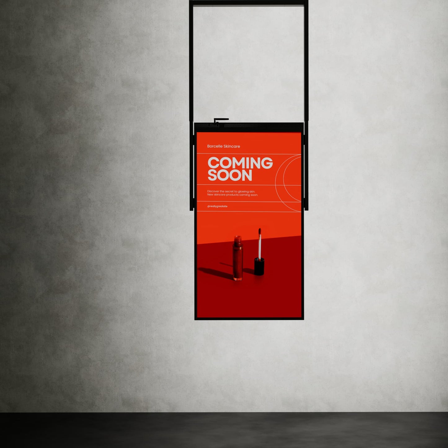 49 inch hanged aan metalen frame reclame scherm high brightness