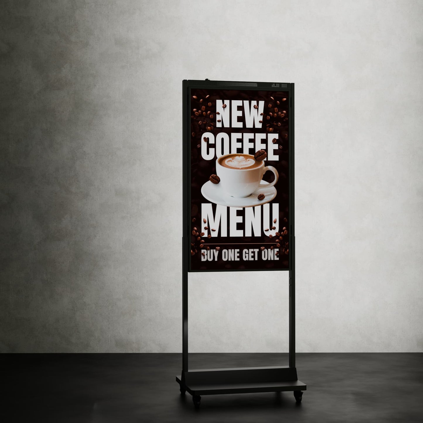 49 inch HB Narrowcasting Systeem op wielen - staand - 3000 Nits