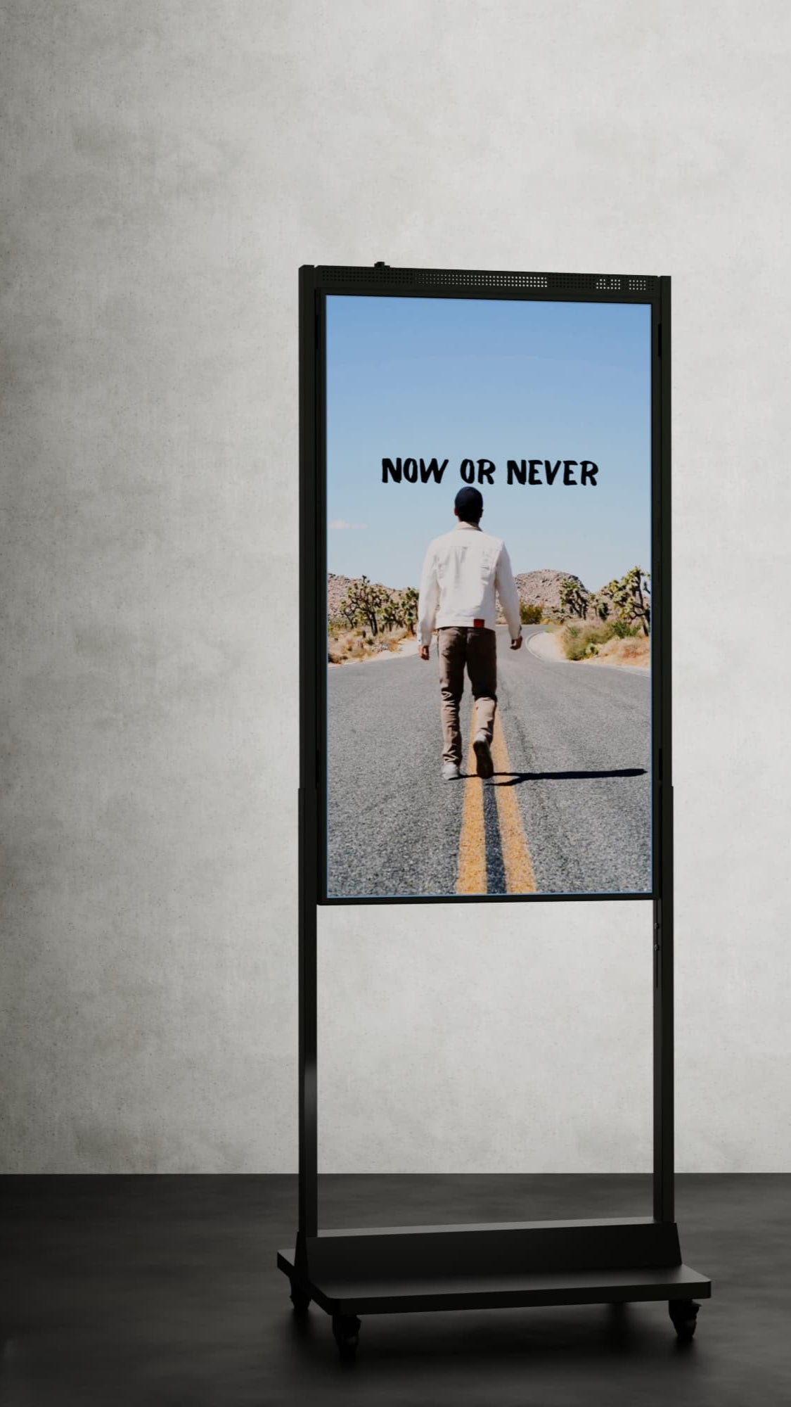 49 inch HB Narrowcasting Systeem op wielen - staand - 3000 Nits