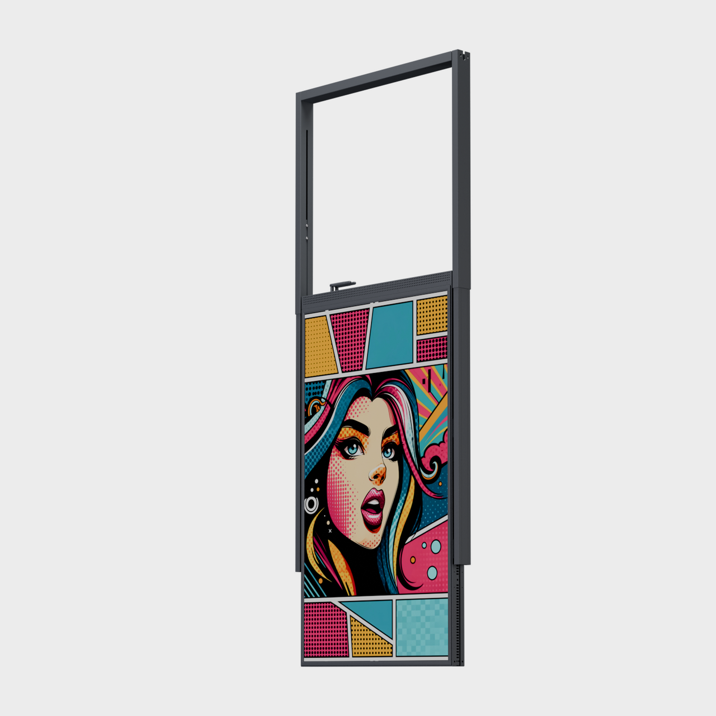 49 inch LCD High Brightness Narrowcasting Display met frame - hangend - portret oriëntatie - 3000 Nits