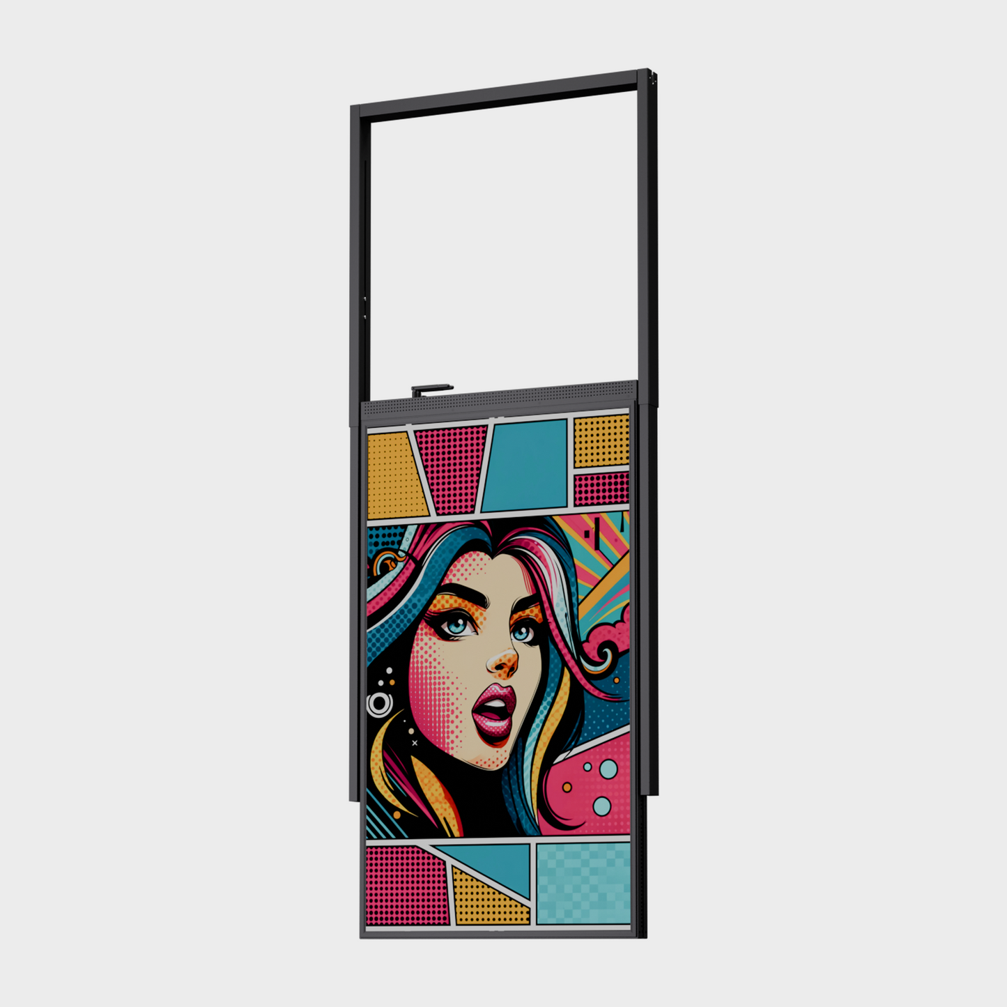 49 inch LCD High Brightness Narrowcasting Display met frame - hangend - portret oriëntatie - 3000 Nits