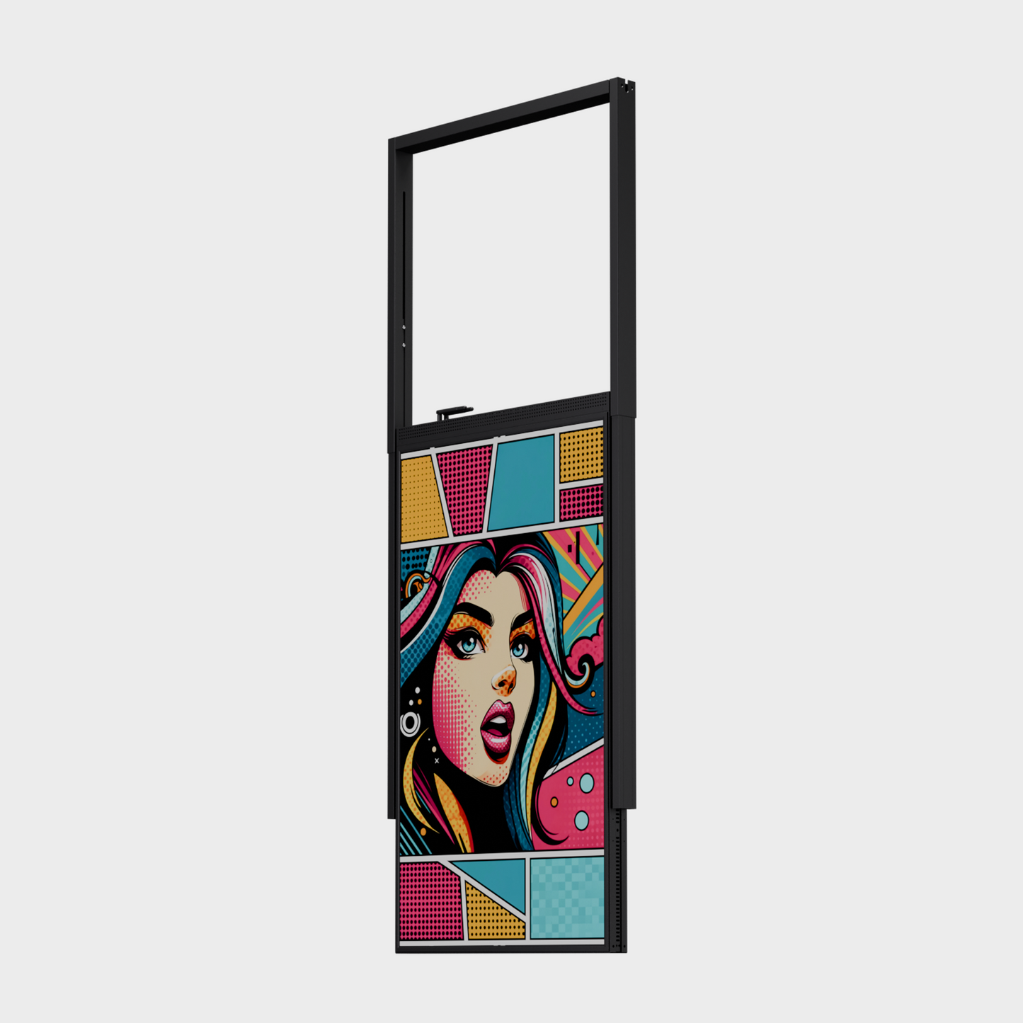 49 inch LCD High Brightness Narrowcasting Display met frame - hangend - portret oriëntatie - 3000 Nits