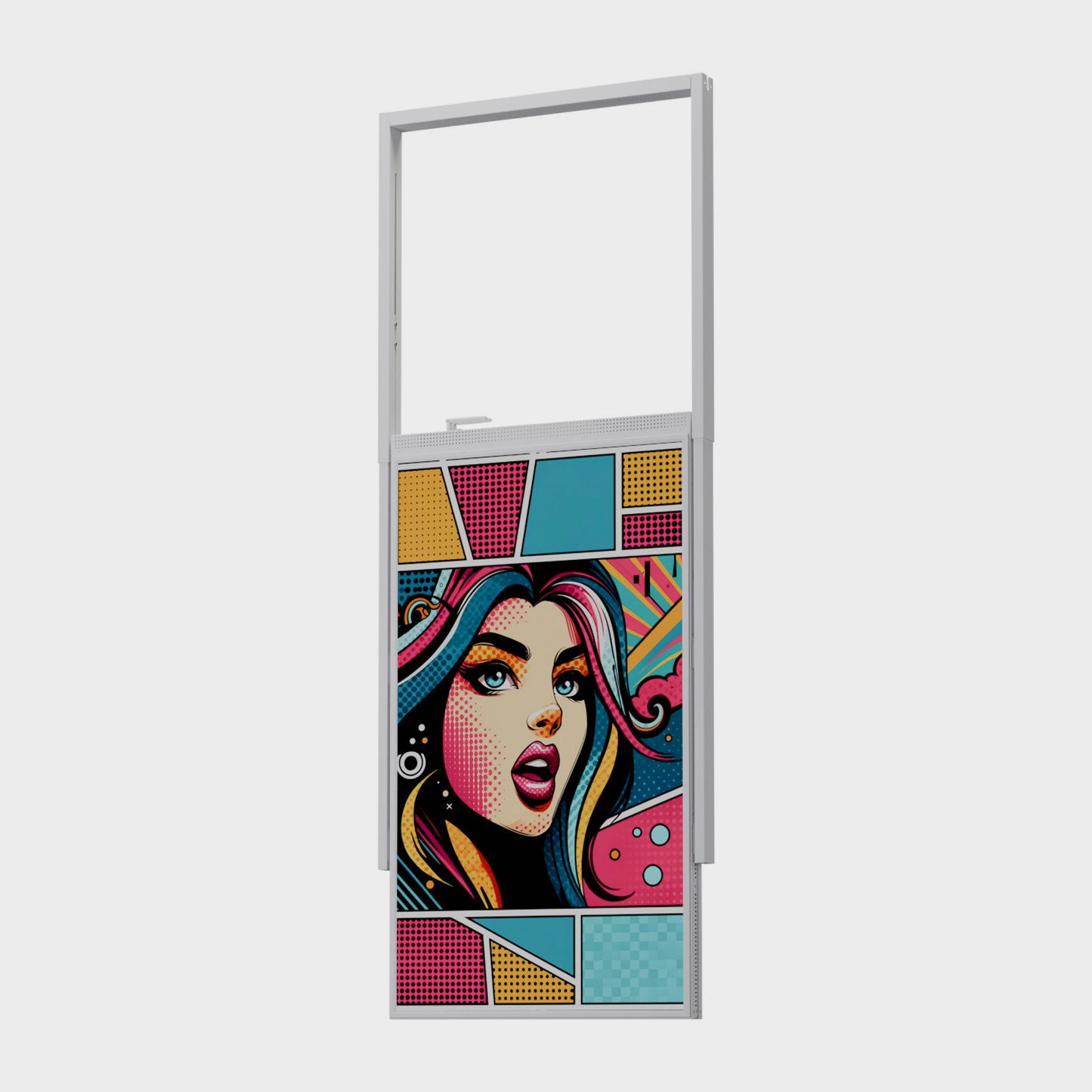49 inch LCD High Brightness Narrowcasting Display met frame - hangend - portret oriëntatie - 3000 Nits