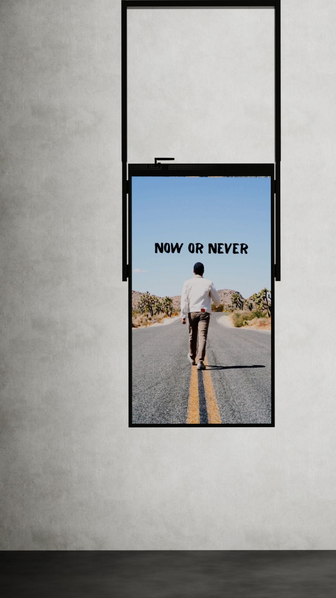 49 inch LCD High Brightness Narrowcasting Display met frame - hangend - portret oriëntatie - 3000 Nits