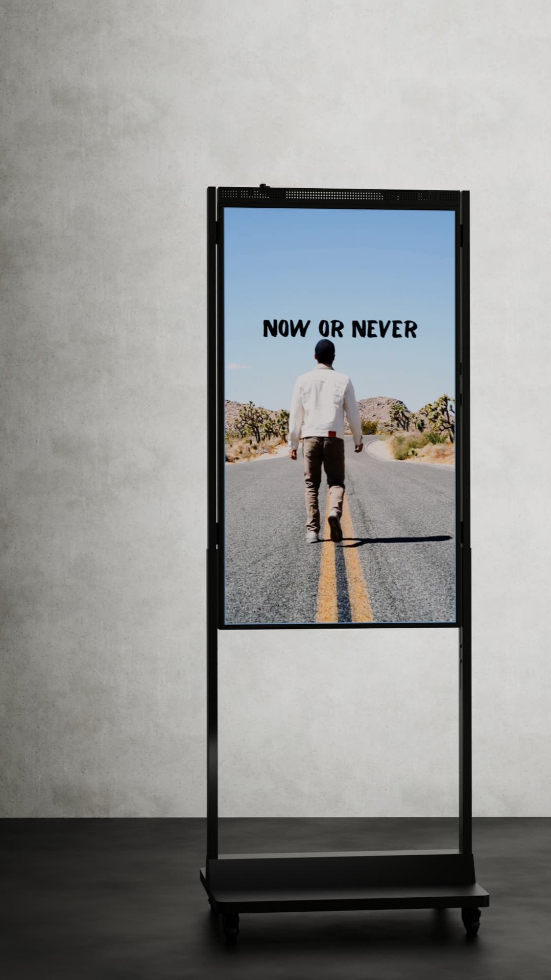 49 inch kioks op wielen