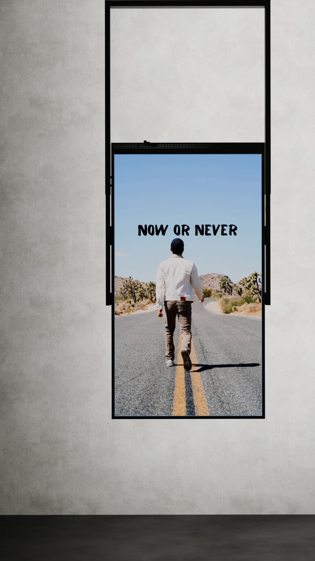 55 inch High Brightness LCD Narrowcasting Display met frame - hangend - portret oriëntatie - 3000 Nits