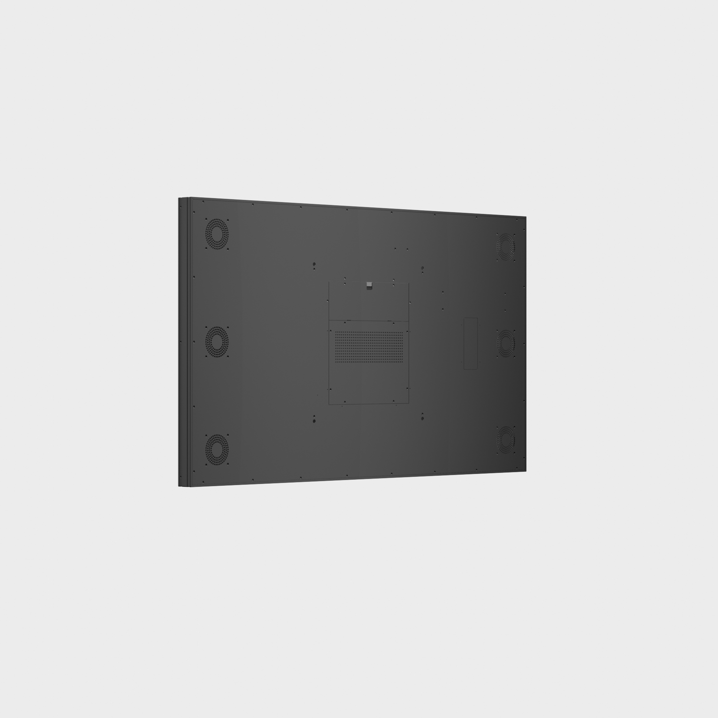 achterkant van een 55 inch narrowcasting scherm met ingebouwde android player.