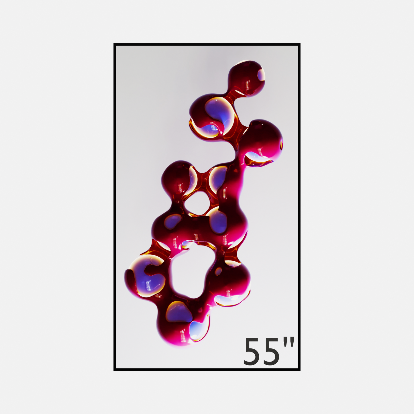 55inch Portrait Ultradun 20mm Scherm met Ingebouwde Android Narrowcasting | 700 Nits