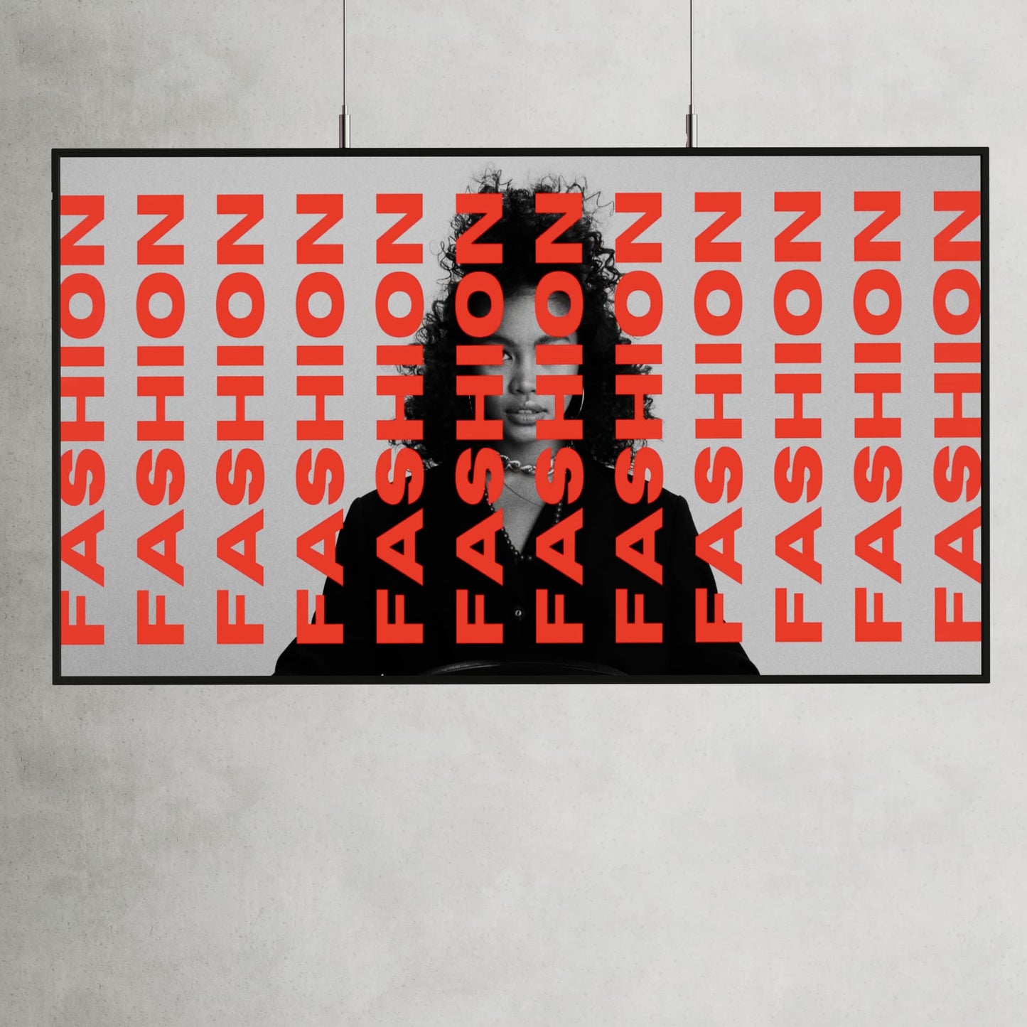 55 icnh high brightness Narrowcasting display. Horizontaal met een fashion reclame voorbeeld.