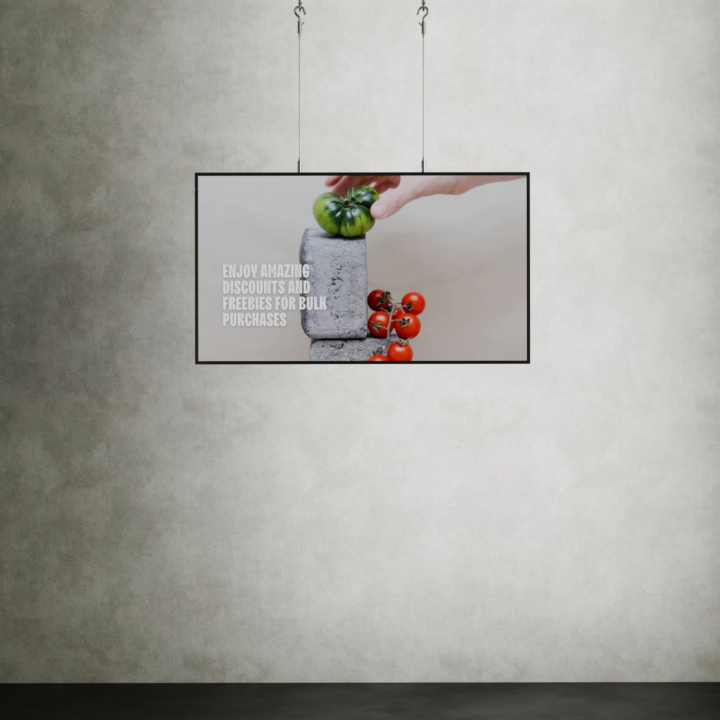 Commercieel 55 inch LCD schern voor etalage comunicatie.