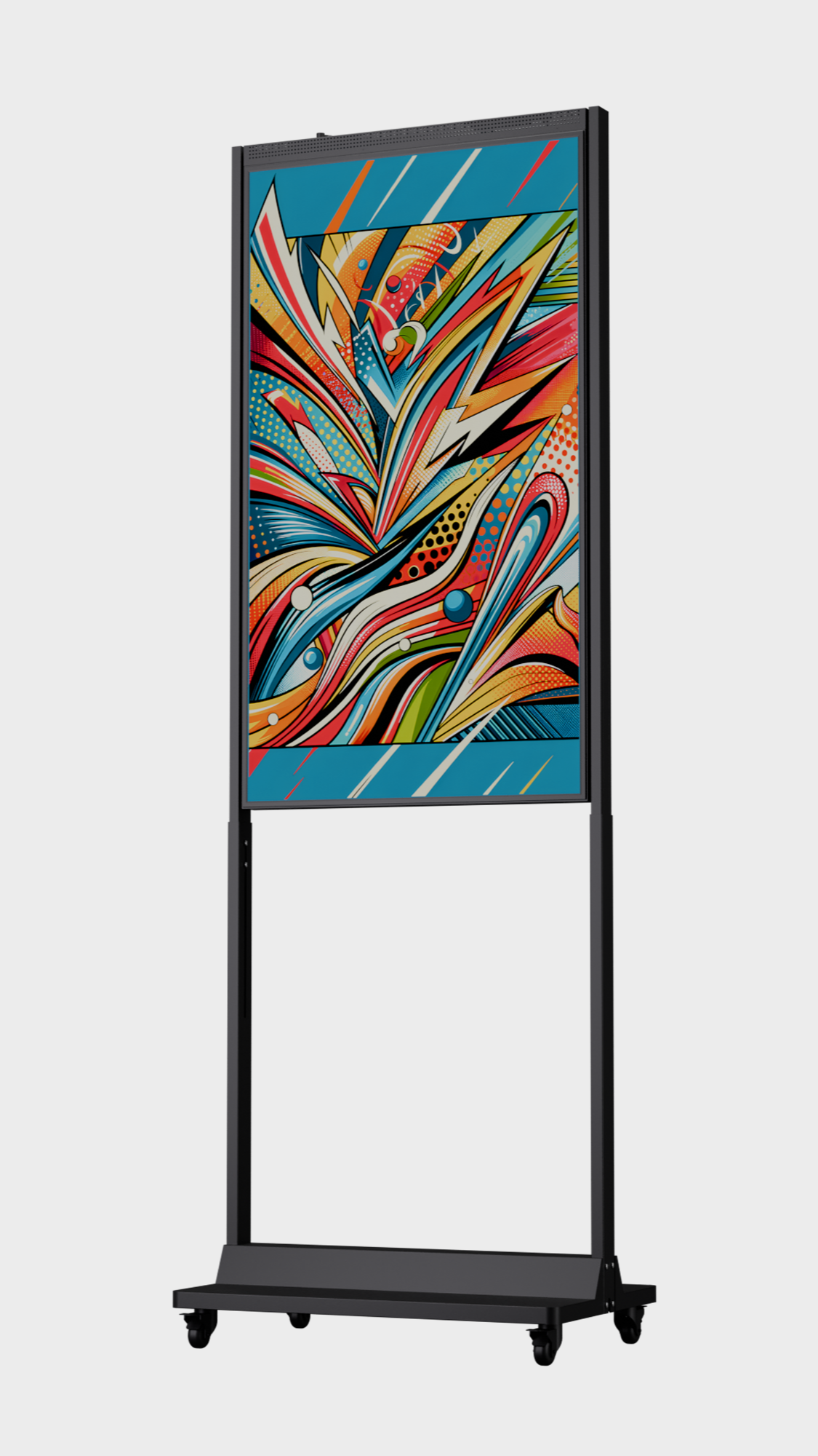 55 inch HB Narrowcasting Systeem op wielen – staand - 3000 Nits