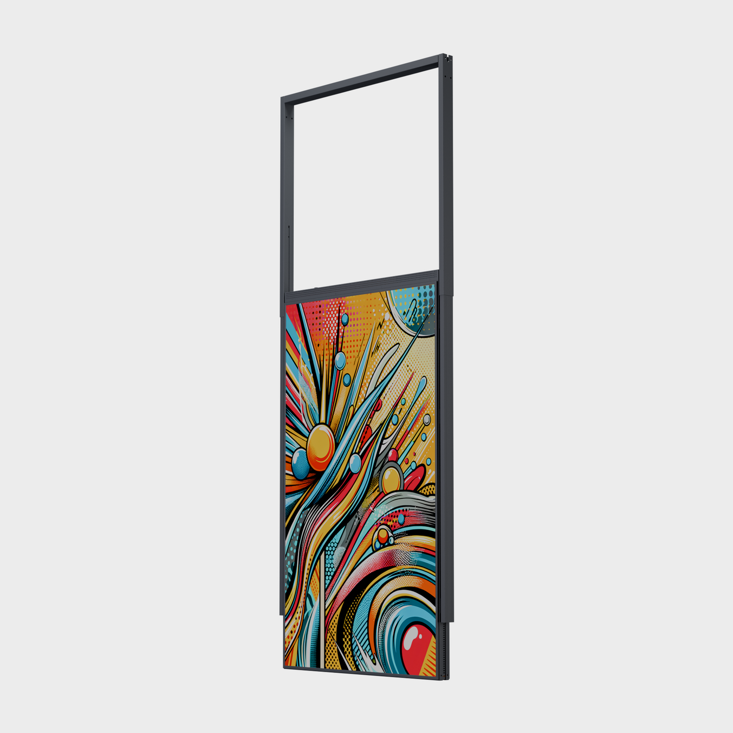 65 inch High Brightness LCD Narrowcasting Display met frame - hangend - portret oriëntatie - 3000 Nits