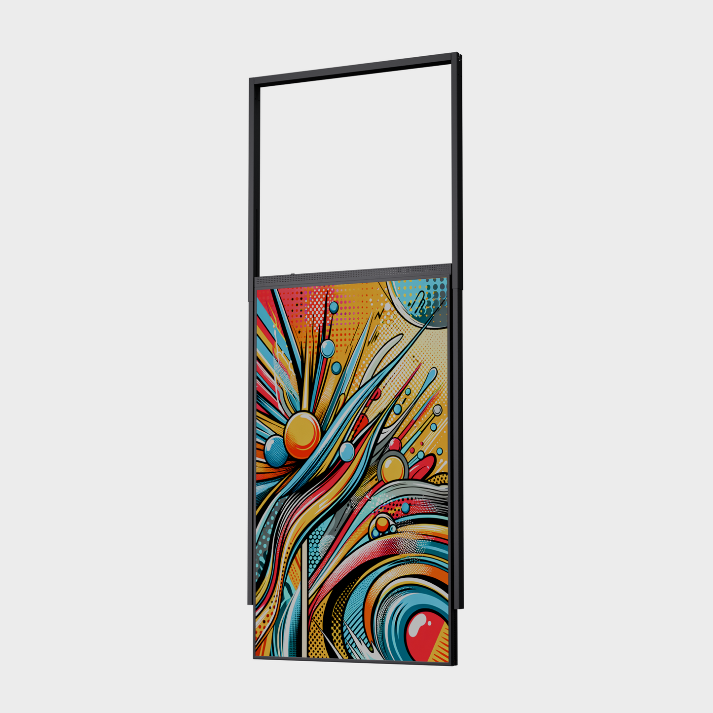 65 inch High Brightness LCD Narrowcasting Display met frame - hangend - portret oriëntatie - 3000 Nits