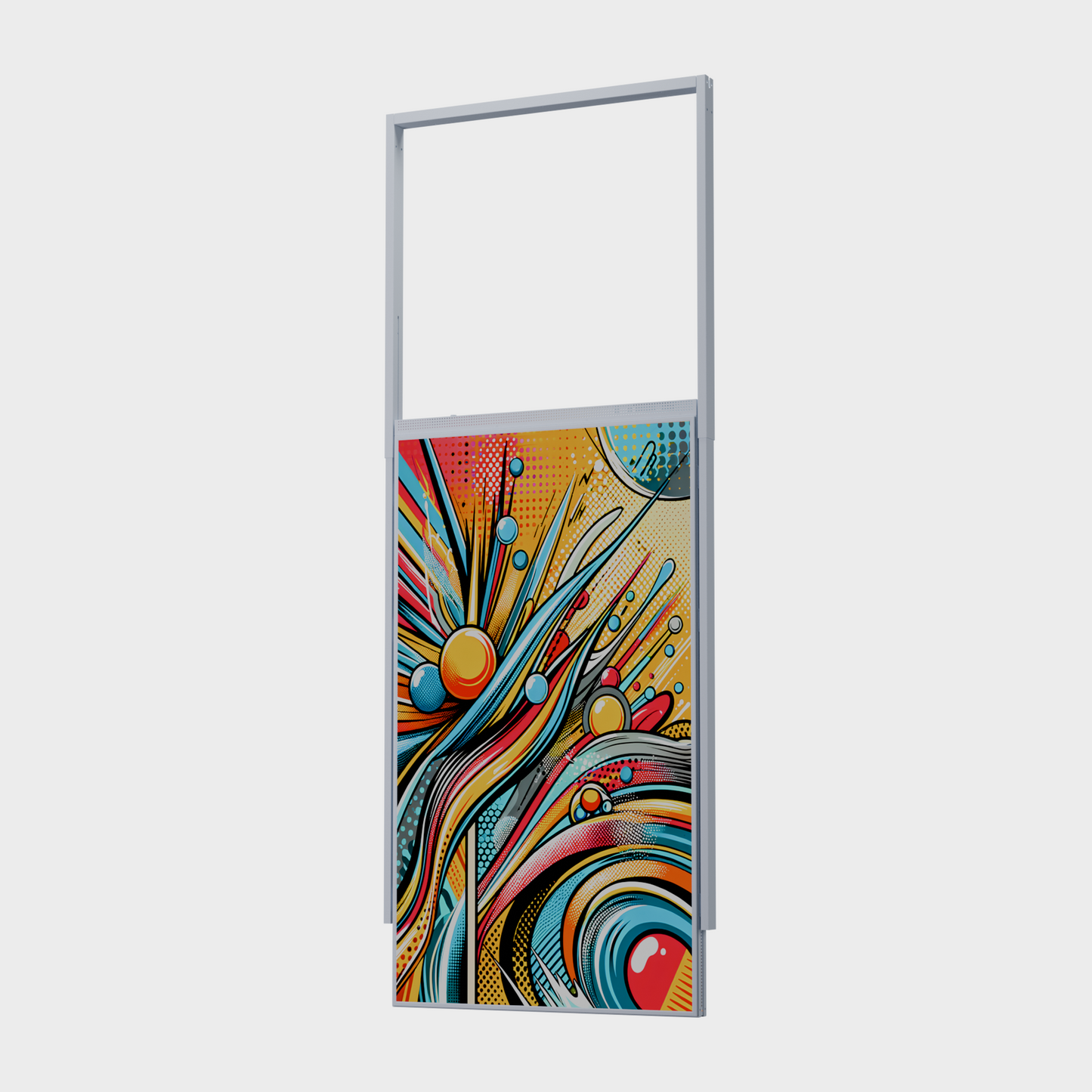 65 inch High Brightness LCD Narrowcasting Display met frame - hangend - portret oriëntatie - 3000 Nits