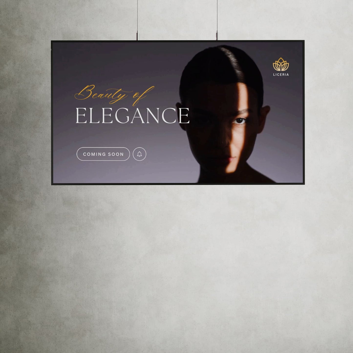 4K 75-inch narrowcasting etalagescherm, 3000 nits helderheid, horizontaal gemonteerd met kabels voor gebruik in etalages