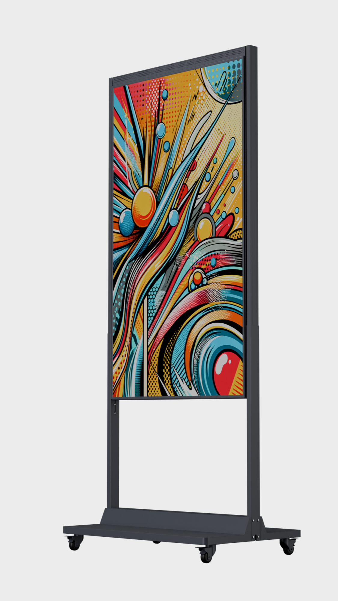 65 inch HB Narrowcasting Systeem op wielen - staand - 3000 Nits