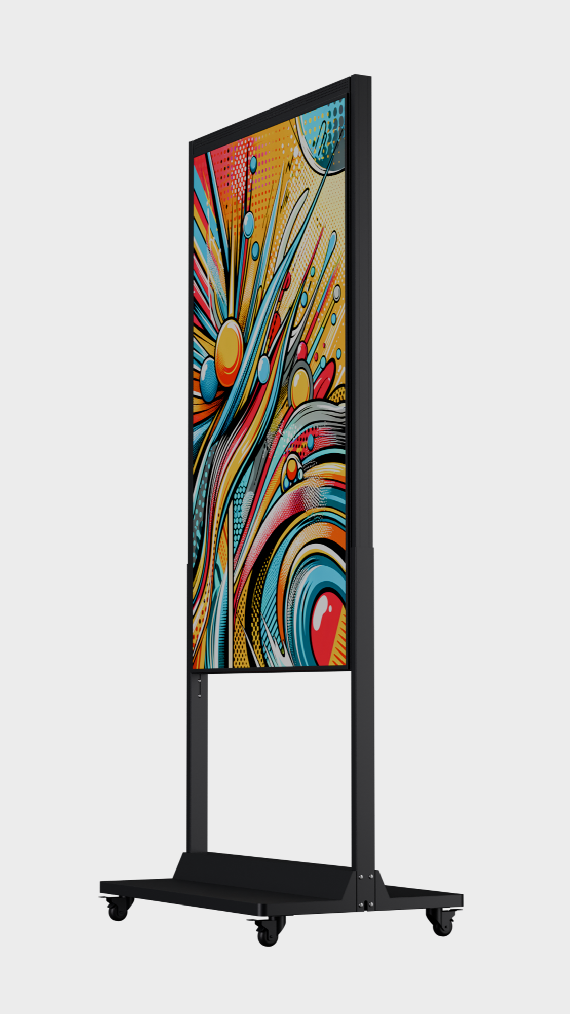 65 inch HB Narrowcasting Systeem op wielen - staand - 3000 Nits