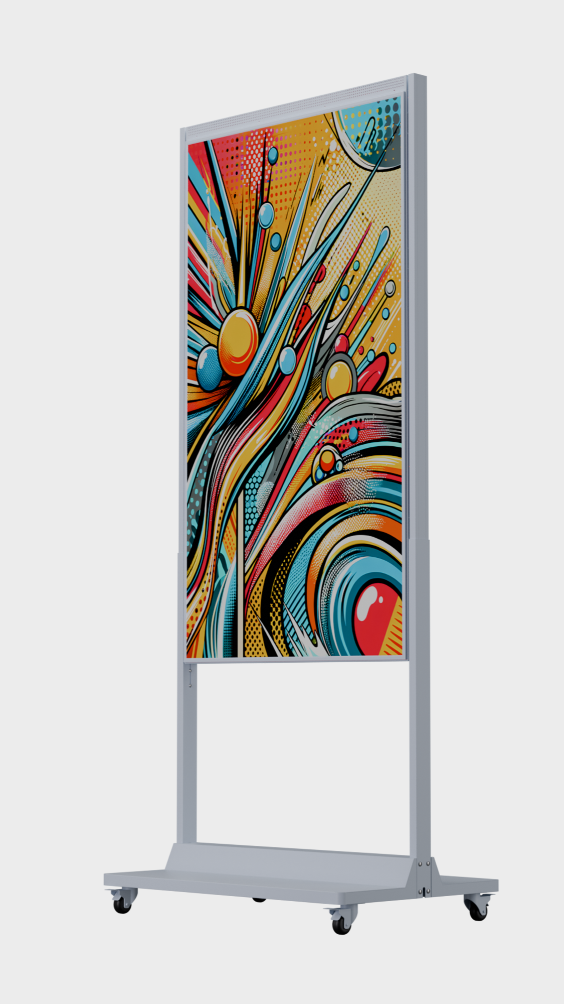 65 inch HB Narrowcasting Systeem op wielen - staand - 3000 Nits