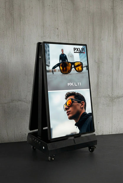 43 Zoll Digitaler Kundenstopper – Outdoor – Akku – mobil