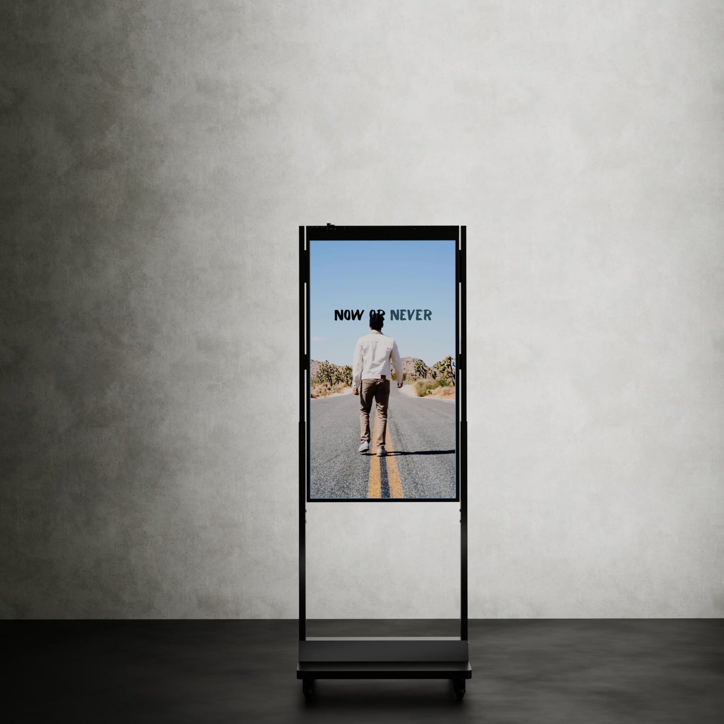 43 inch High Brightness LCD Etalage Display op wielen | Staand | Enkelzijdig