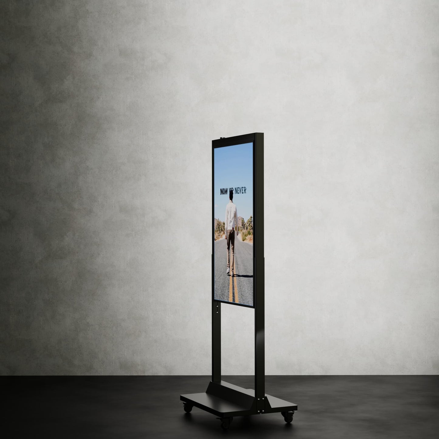 43 inch High Brightness LCD Etalage Display op wielen | Staand | Enkelzijdig