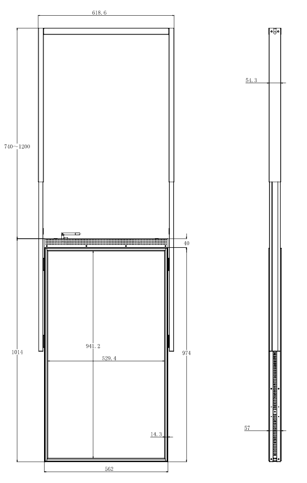 43 inch High Brightness LCD Etalage Display met beugel | Enkelzijdige uitvoering