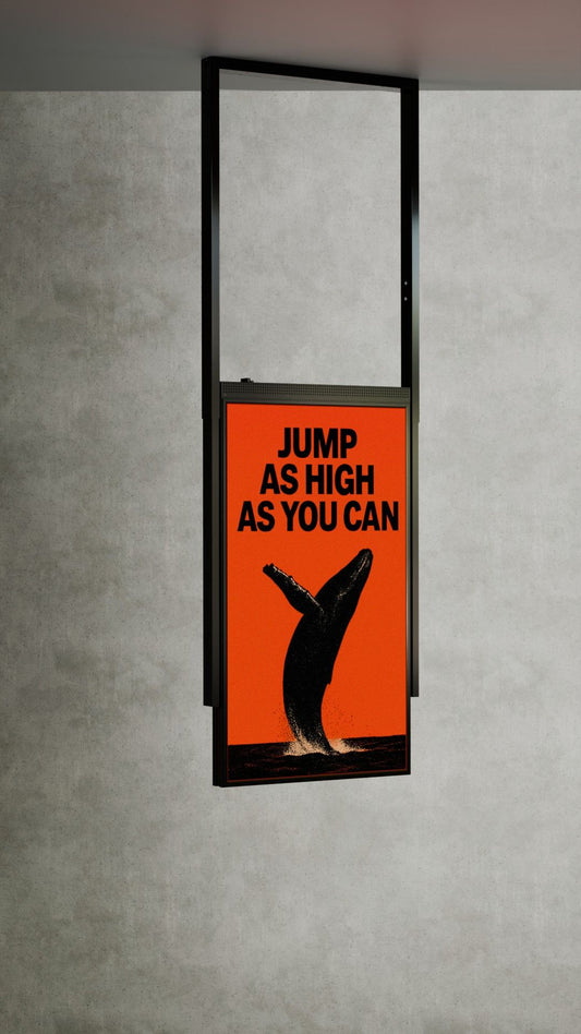 43 inch High Brightness LCD Narrowcasting Display met frame - hangend - portret oriëntatie - 3000 Nits