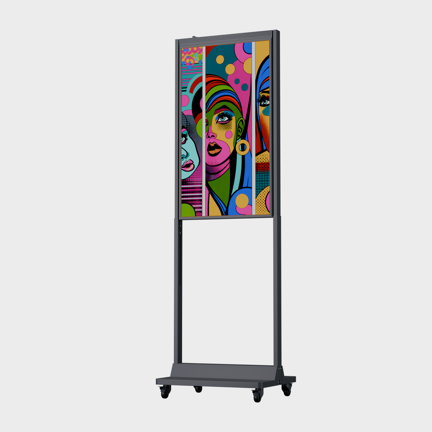 43 inch High Brightness LCD Etalage Display op wielen | Staand | Enkelzijdig