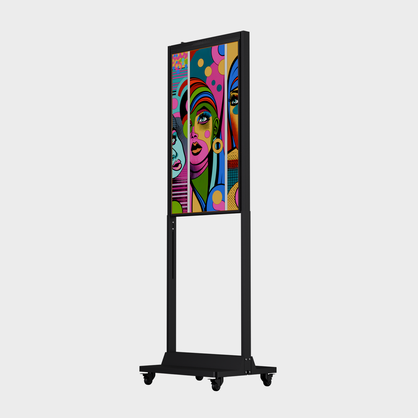 43 inch High Brightness LCD Etalage Display op wielen | Staand | Enkelzijdig